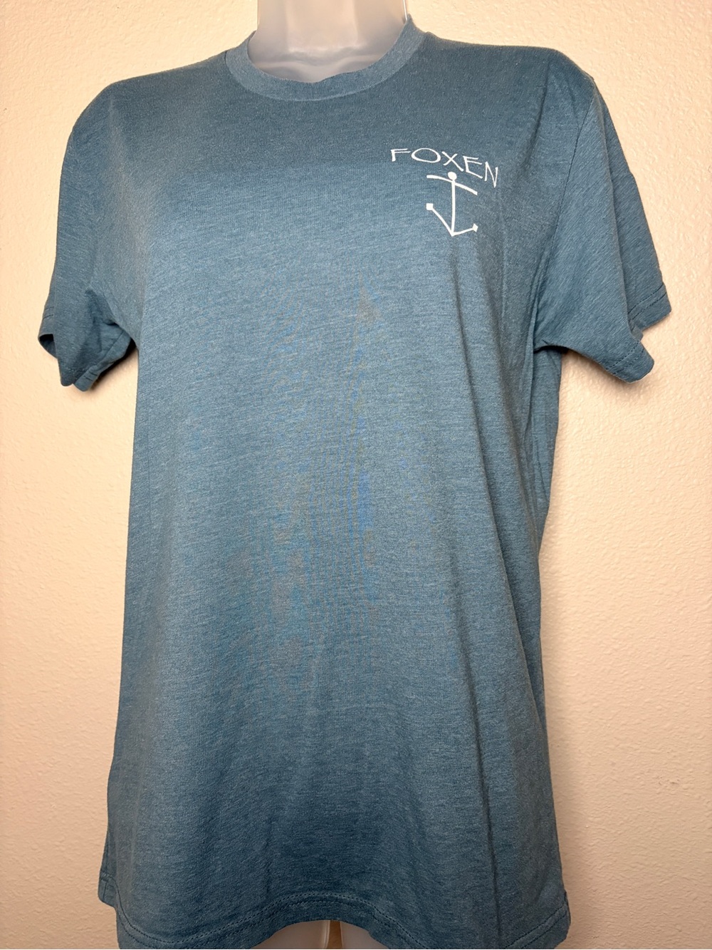 Next Level Apparel Blue Tee with Anchor Chest Logo